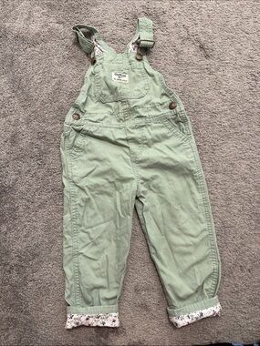 OshKosh B'gosh Sage Green Toddler Overalls 2T